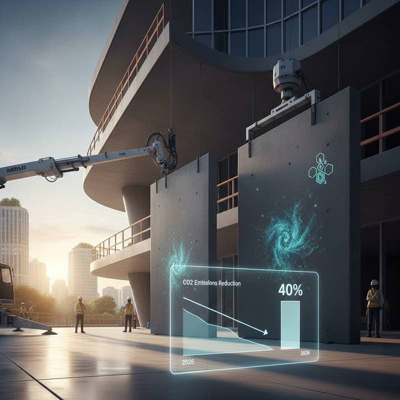 Image for Carbon-Capture Concrete Cuts Emissions 40% by 2026