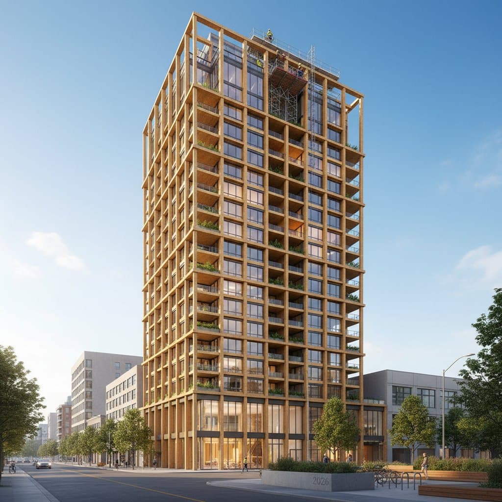 Image for Mass Timber Brings Warmth and Carbon Storage to High-Rises